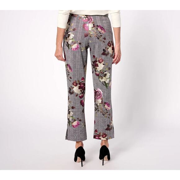 New Isaac Mizrahi Live! Straight Leg Ankle Pants w/Hem Vent Sz Large - Picture 3 of 6